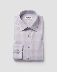 Grey & White Dobby Checked Shirt