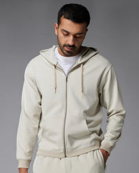 Luxe Travel Zipper Hoodie - Light Grey