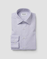 Giza Cotton Grey & Black Twill Checked Shirt