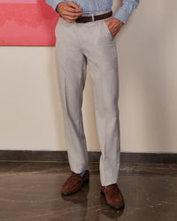 Sorento Structured Ready-to-Wear Dress Pants - Light Grey