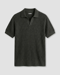 Signature Flat Knit Johnny Polo - Grey