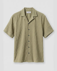 Green Stretch Dobby Knit Shirt