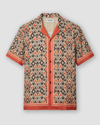 Black & Red Card Suit Printed Shirt