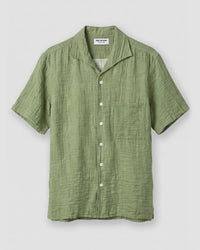 Light Green Cooper Collar Double Cloth Shirt