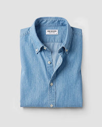 Ice Blue Cotton Denim Shirt