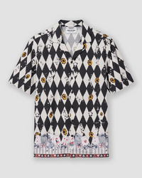 Black & White Casino Printed Shirt