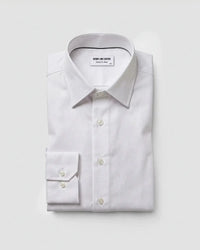White Dobby Self-Checked Shirt