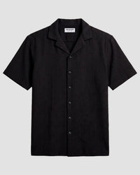 Black Stretch Dobby Knit Shirt