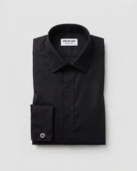 Black Satin Solid Shirt
