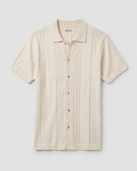 Ecru Cable  Knit Shirt