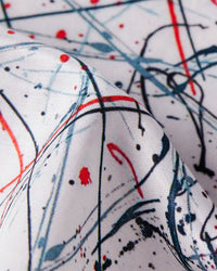 Parallax Cotton Silk Printed Shirt - Black & White
