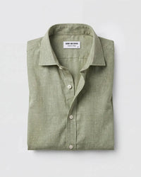 Light Green Textured Twill Shirt