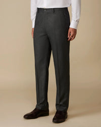 Rochefort Pinstripe Mid-Rise Dress Pants - Charcoal