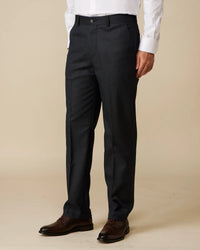 Rochefort Pinstripe Mid-Rise Dress Pants - Navy