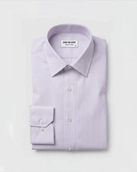 Giza Cotton Grey & White Dobby Striped Shirt