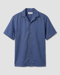 Blue Washed Half-Sleeve Twill Shirt