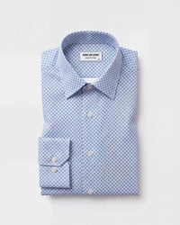Blue Micro Square Print Shirt