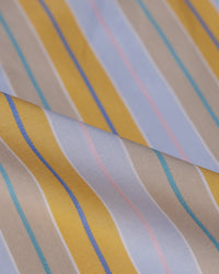 Somelos Cotton Satin Striped Shirt - Multicolored