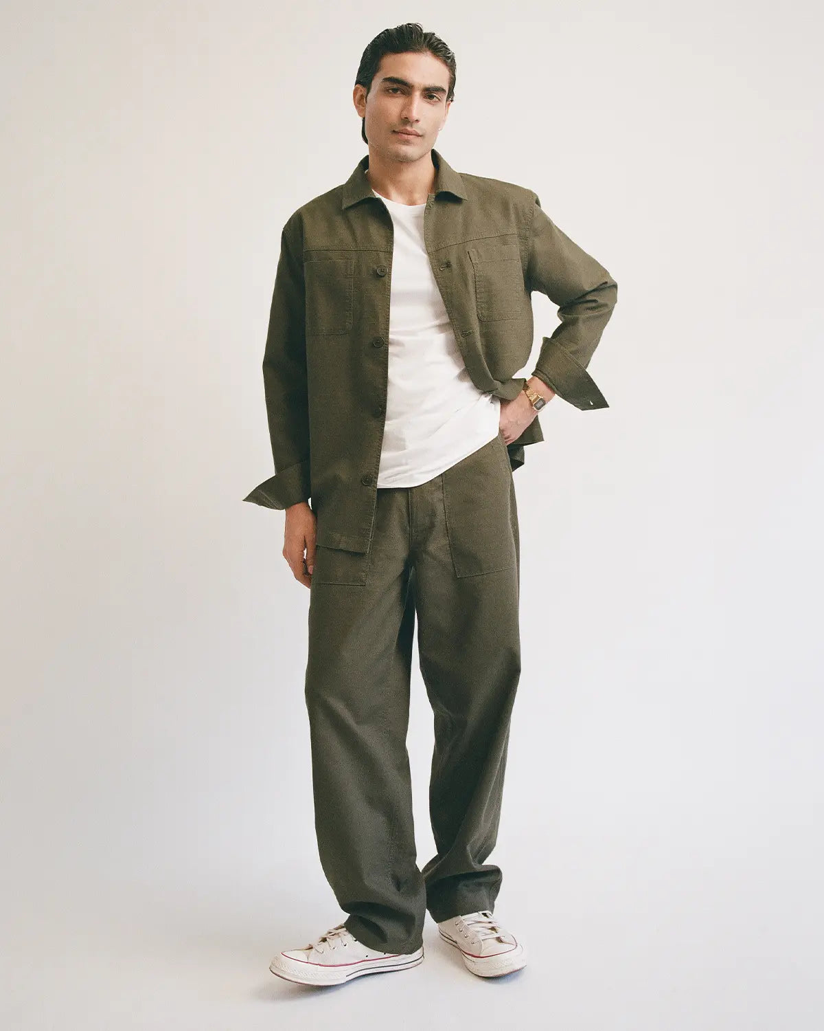BSC X Rid Burman Dark Green Co-ord Set