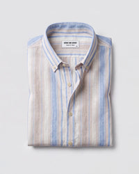 Blue & Rust Striped Shirt