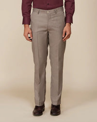 Waldorf Checked Dress Pants - Light Brown