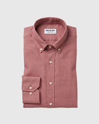 Brick Blended Linen Washed Shirt