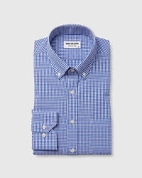 Dark Blue Micro Gingham Checked Shirt