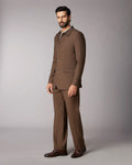 The Sinclair Striped Suit - Brown