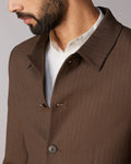 The Sinclair Striped Suit - Brown