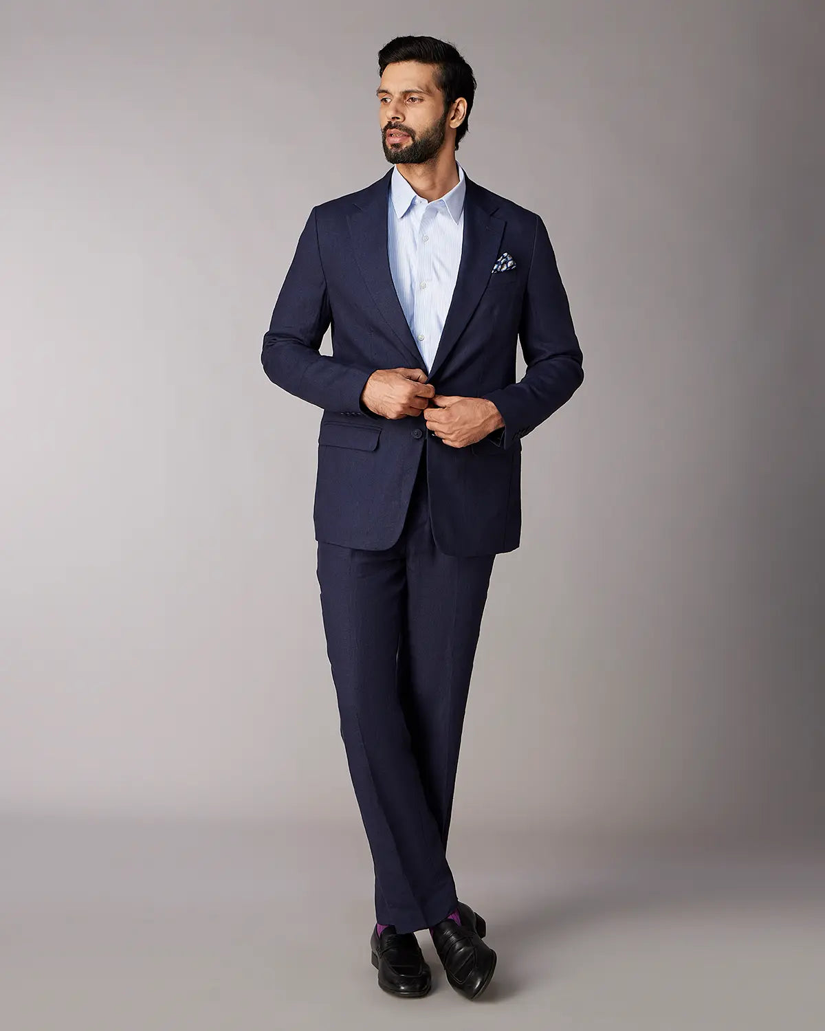 The Norwood 100% Linen Suit - Navy